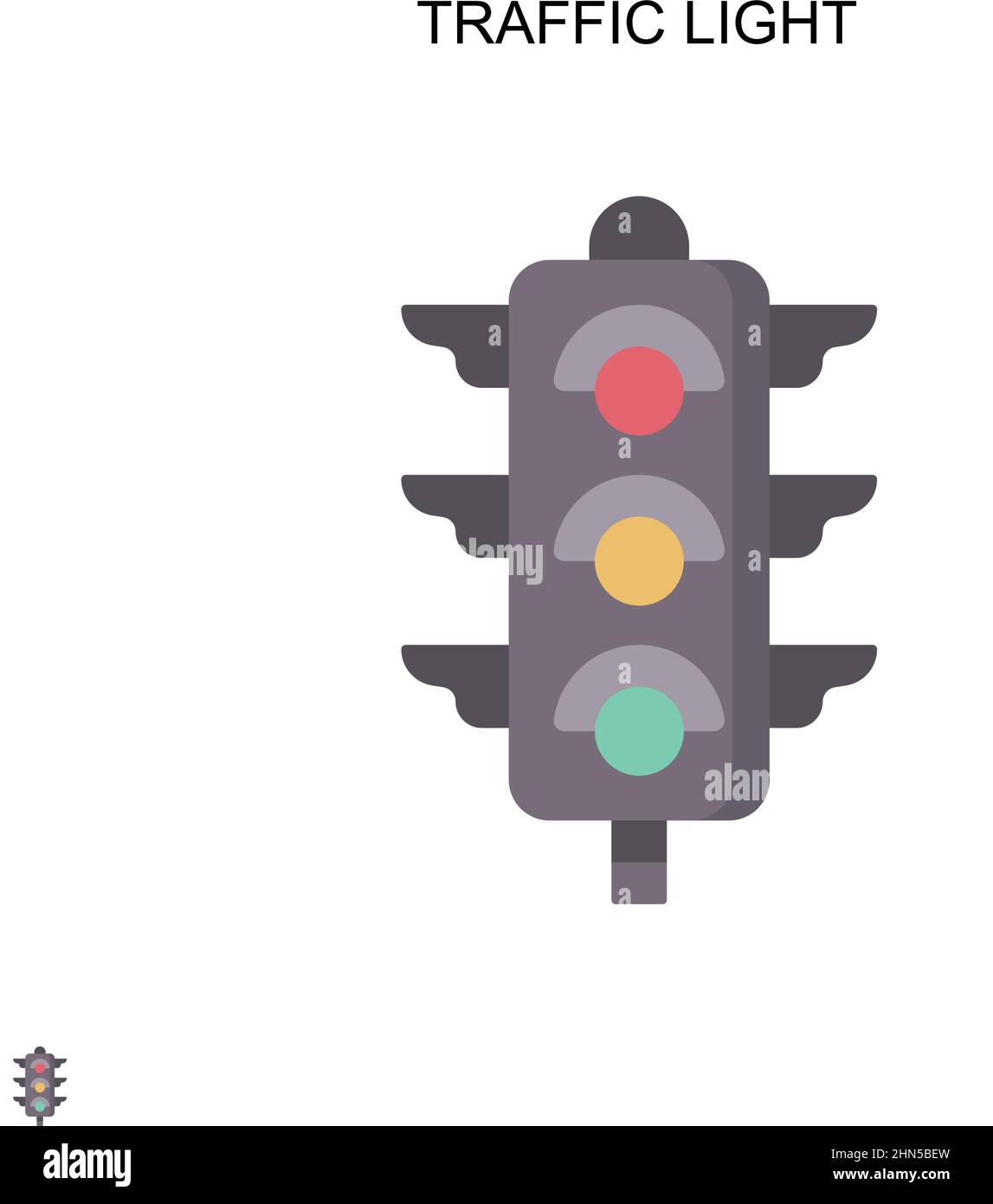 Einfaches Vektorsymbol für Ampelkreuzung. Illustration Symbol Design-Vorlage für Web mobile UI-Element. Stock Vektor