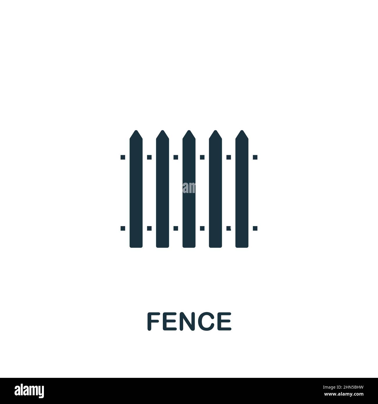 Zaunsymbol. Monochromes einfaches Fence-Symbol für Vorlagen, Webdesign und Infografiken Stock Vektor