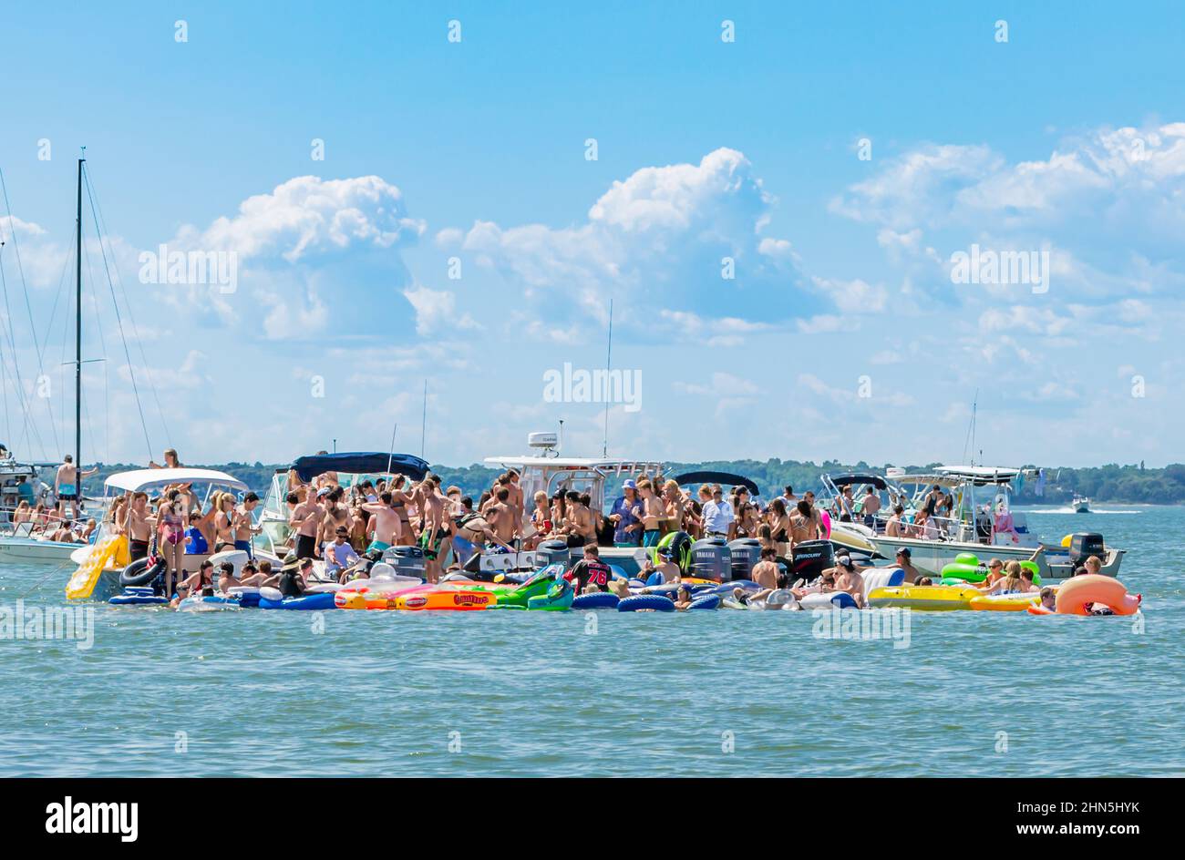 Sag Harbour Boat Party Stockfoto