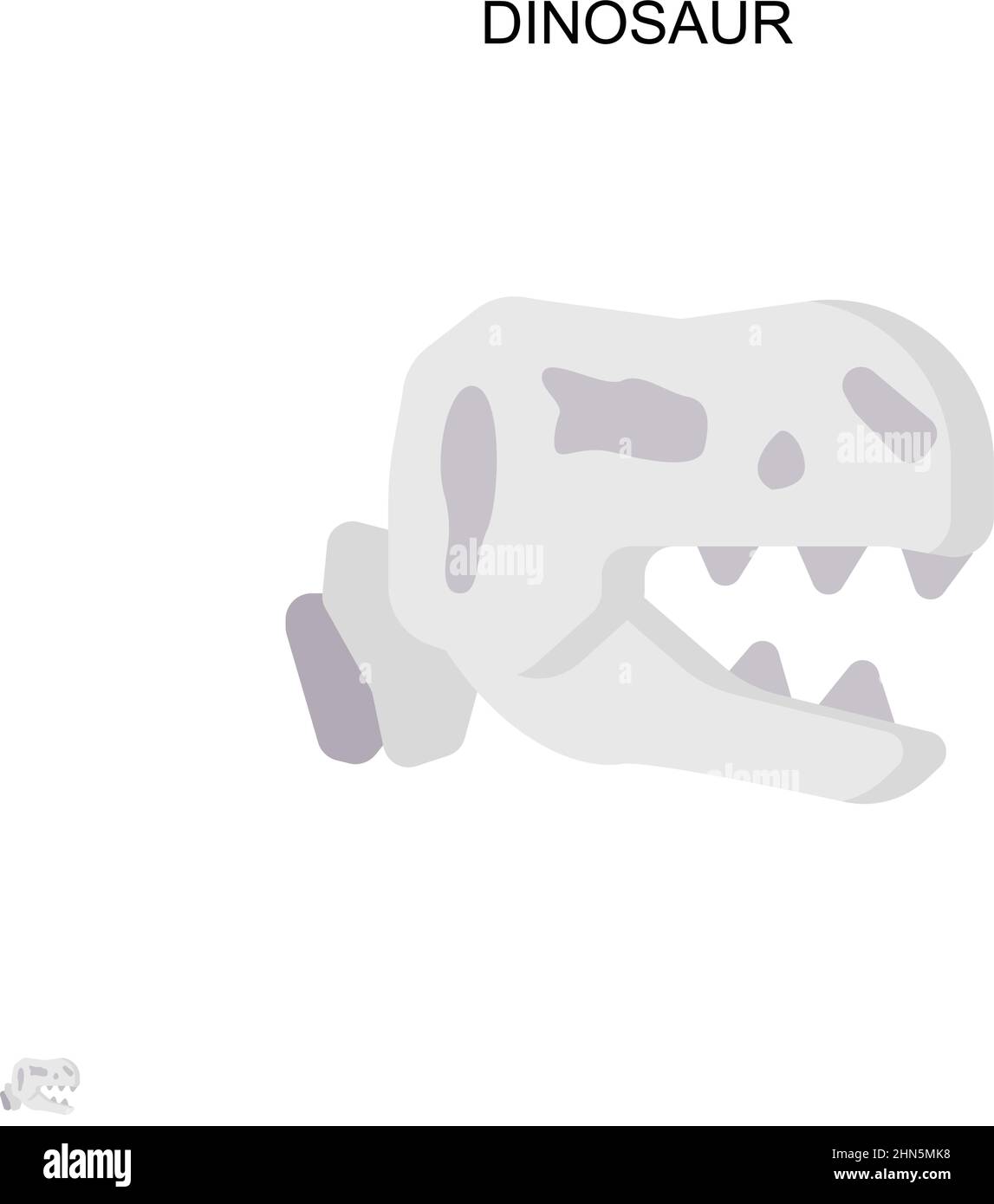 Dinosaurier einfaches Vektor-Symbol. Illustration Symbol Design-Vorlage für Web mobile UI-Element. Stock Vektor