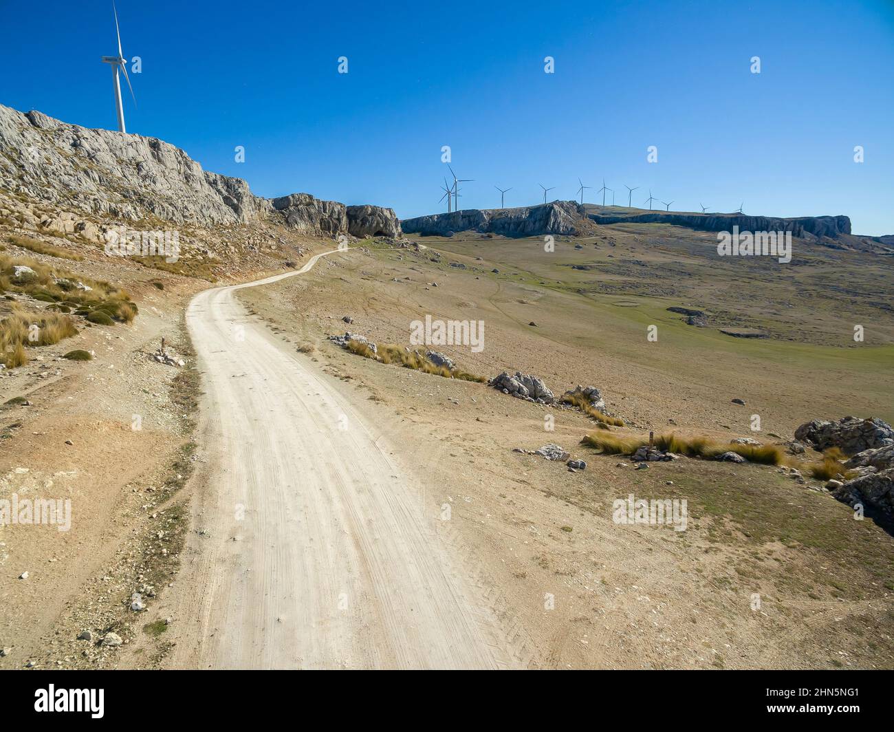 Landschaft der Sierra Gorda in Loja, Provinz Granada, Spanien Stockfoto