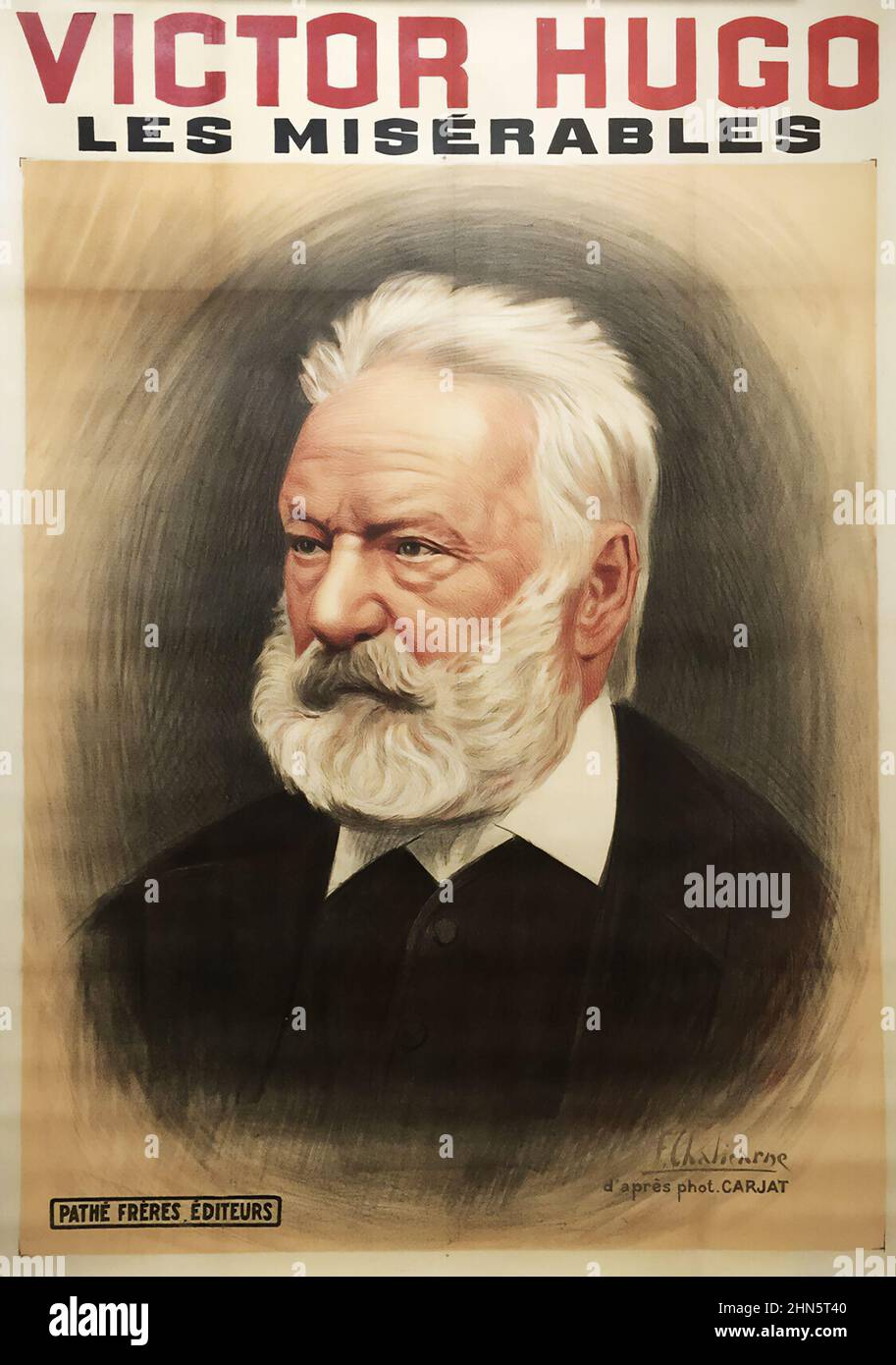 Les Miserables - affiche du Film d'Albert Capellani - Victor Hugo par Chalicarne. 1913. Stockfoto