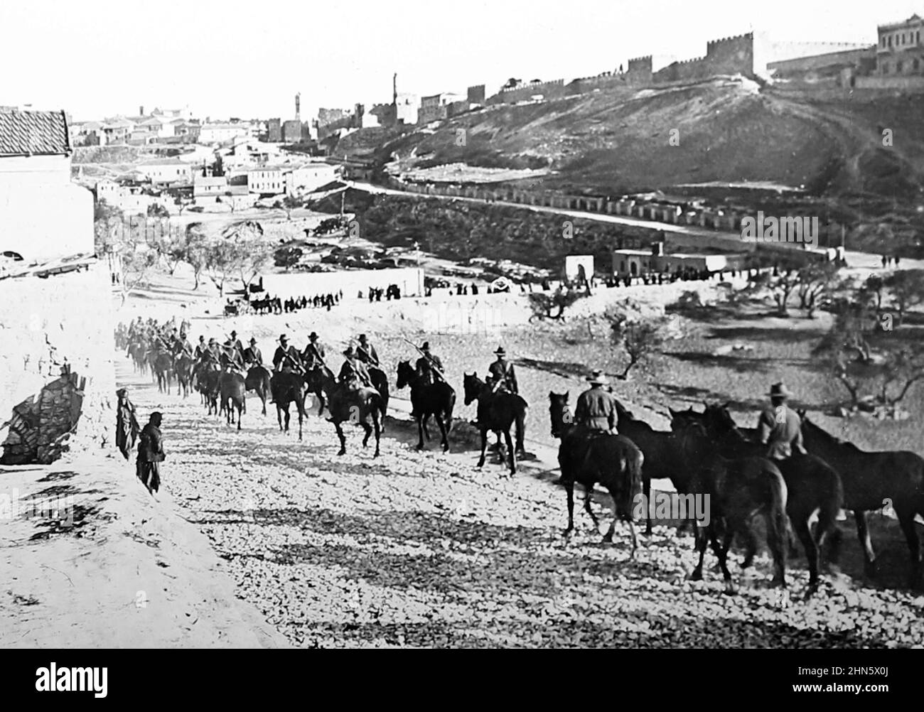 Britische Truppen, Jerusalem während des Ersten Weltkriegs Stockfoto