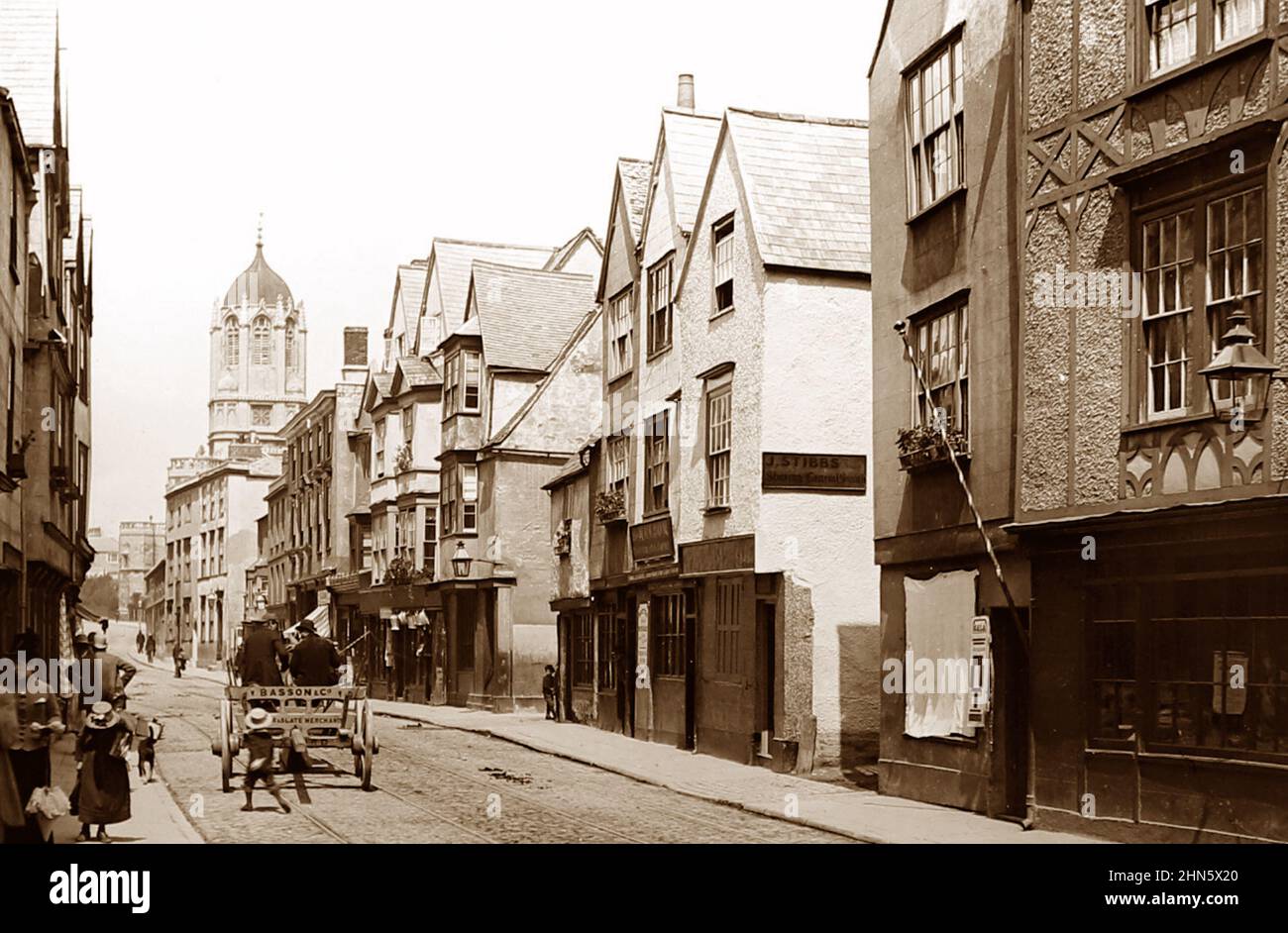 St. Aldates Street, Oxford, viktorianische Zeit Stockfoto