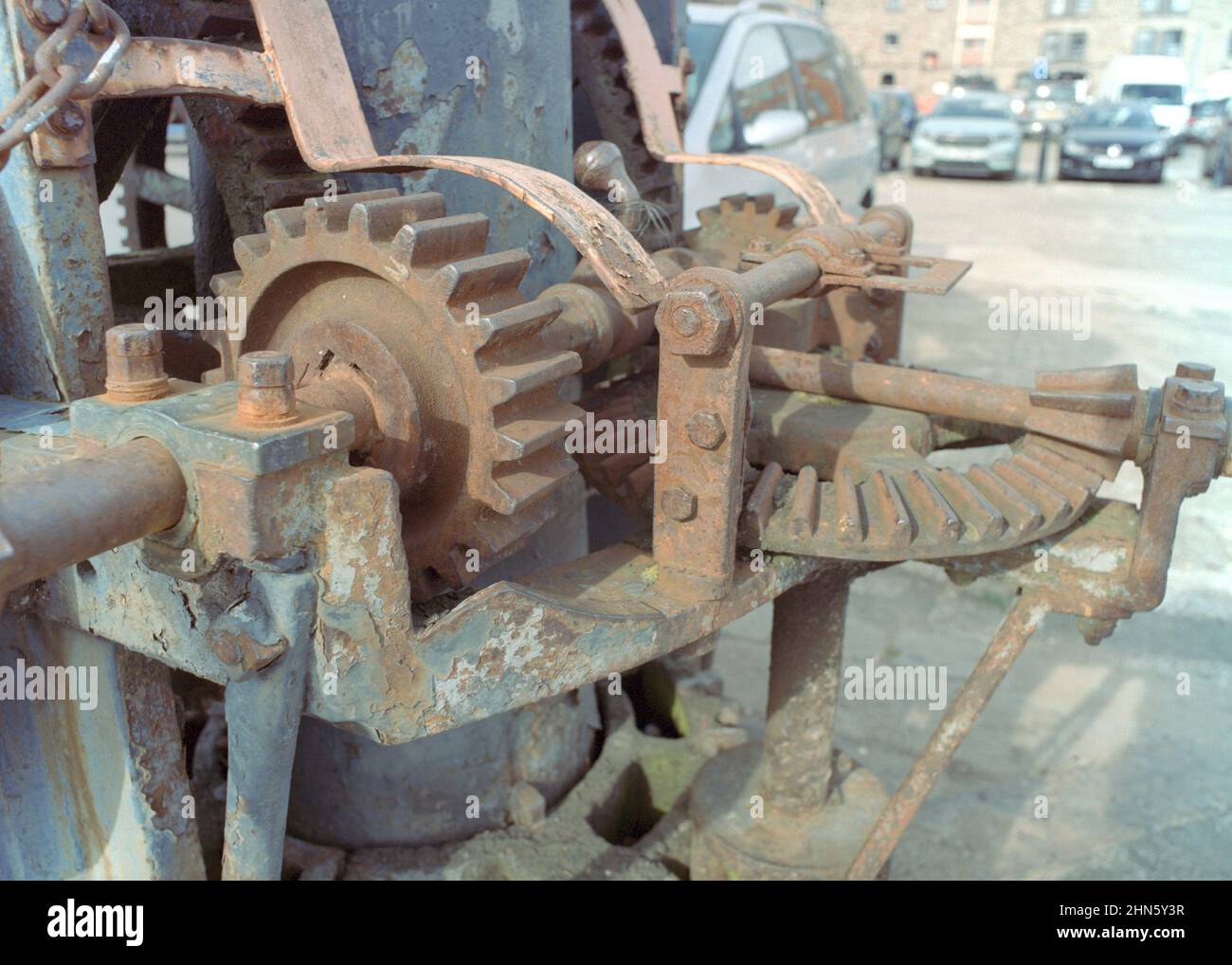 Alte rostige Gänge im Docking-Bereich von Bristol Stockfoto