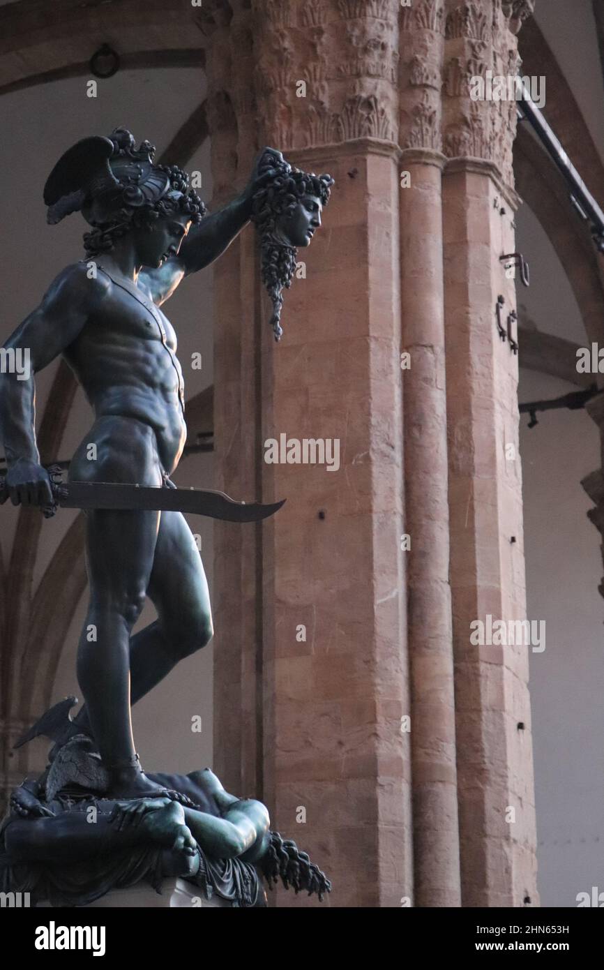 Florenz Skulpturen/ Sculture di Firenzano Stockfoto