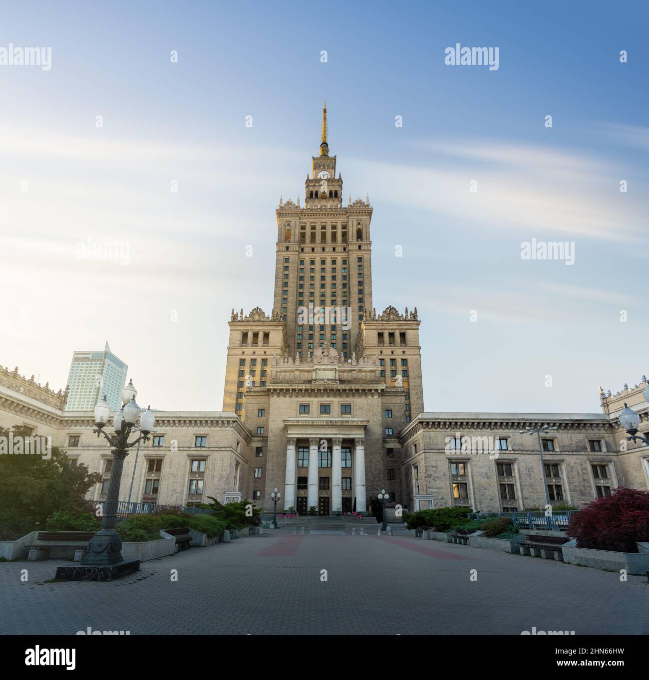 Palast der Kultur und Wissenschaft - Warschau, Polen Stockfoto