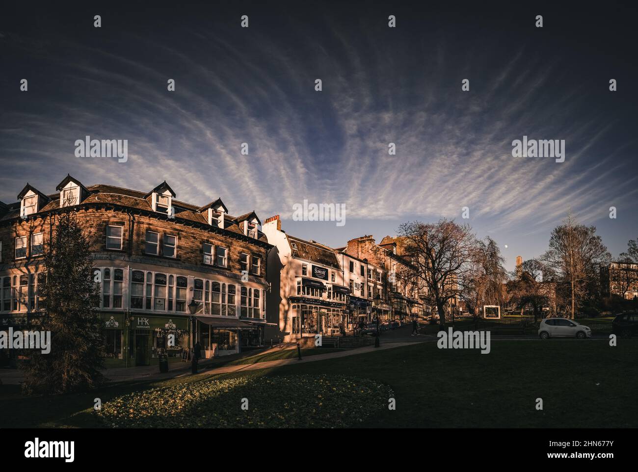 Harrogate, North Yorkshire, Großbritannien. Allgemeine Aussicht auf die Stadt Harrogate. 14. Februar 2022. Harrogate, North Yorkshire, Großbritannien. Kredit: Cau Stockfoto