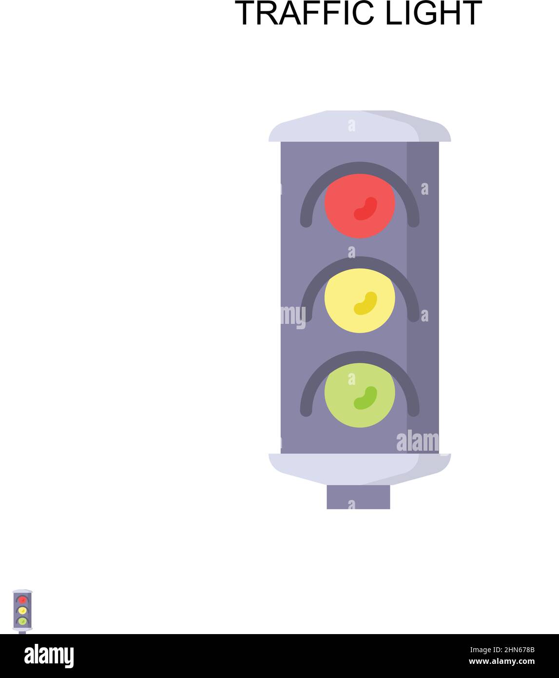 Einfaches Vektorsymbol für Ampelkreuzung. Illustration Symbol Design-Vorlage für Web mobile UI-Element. Stock Vektor