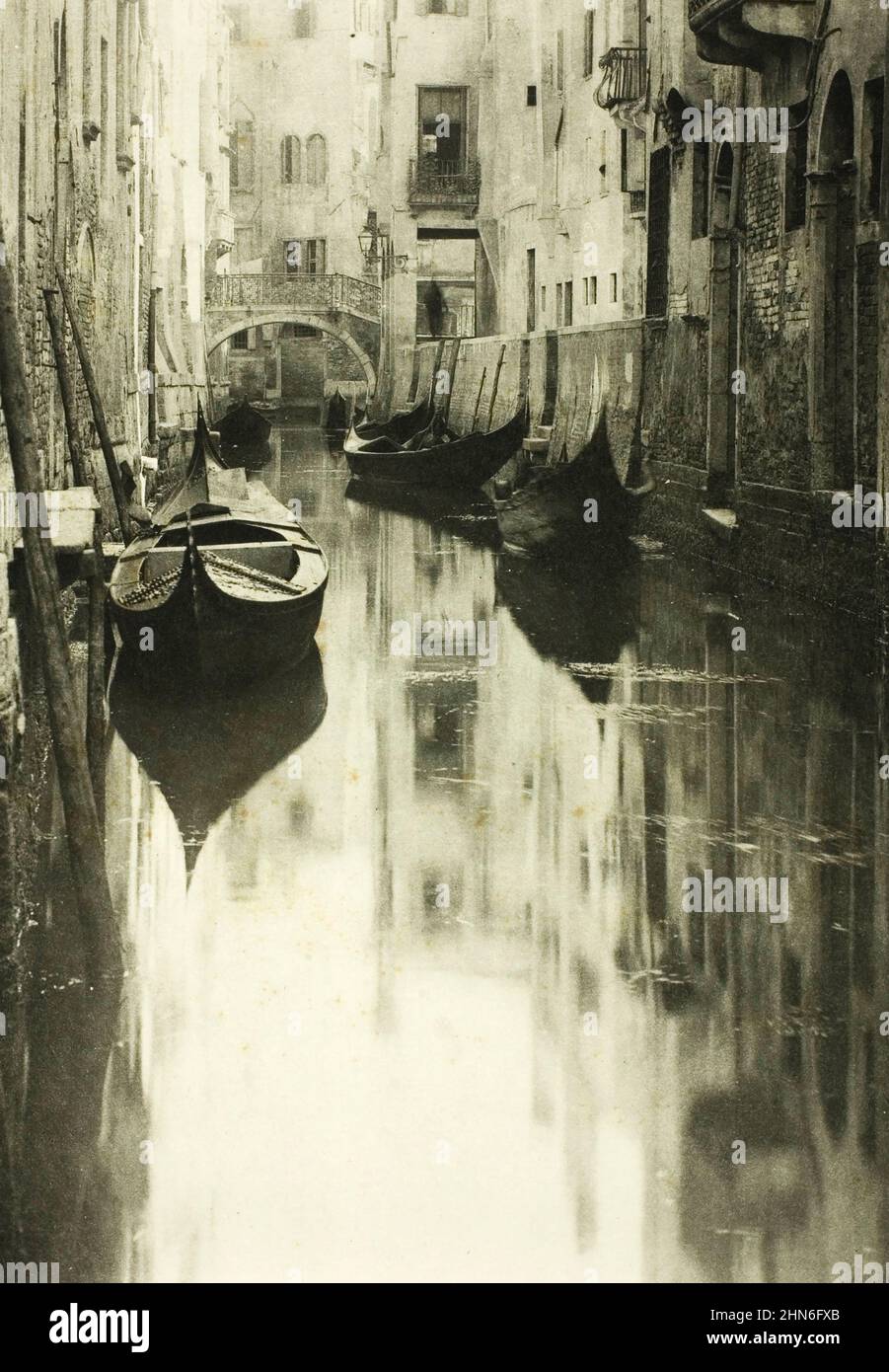Ein venezianischer Kanal des amerikanischen Fotografen Alfred Stieglitz (1864-1946), 1894 Stockfoto