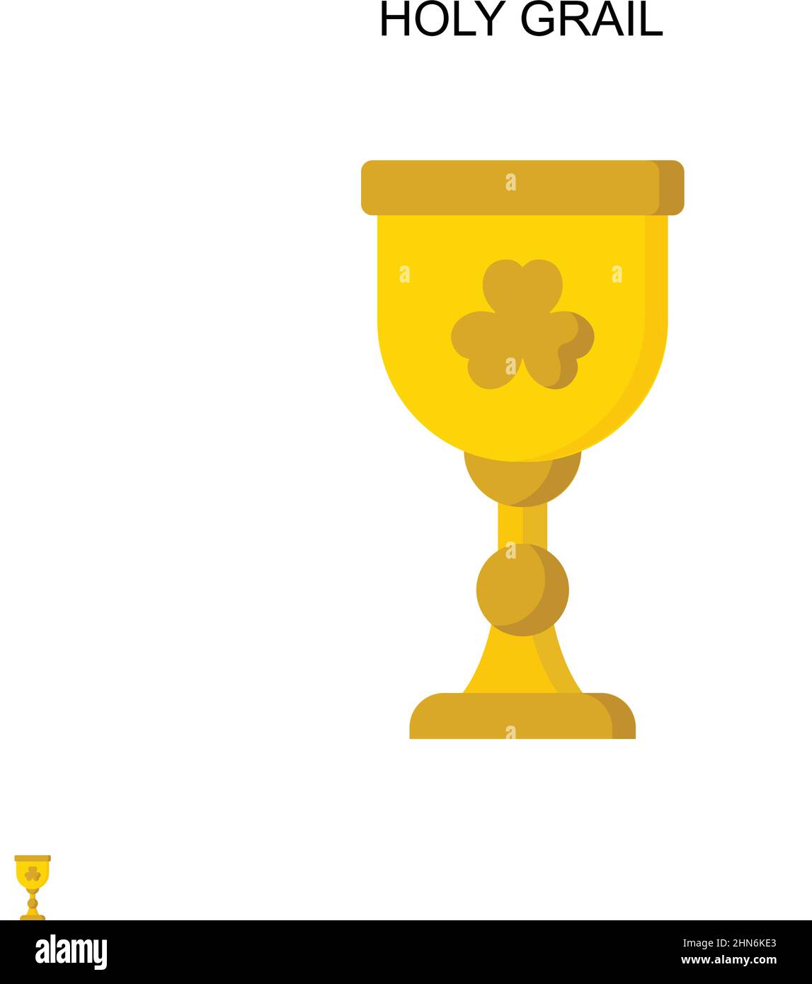 Heiliger Gral einfaches Vektor-Symbol. Illustration Symbol Design-Vorlage für Web mobile UI-Element. Stock Vektor