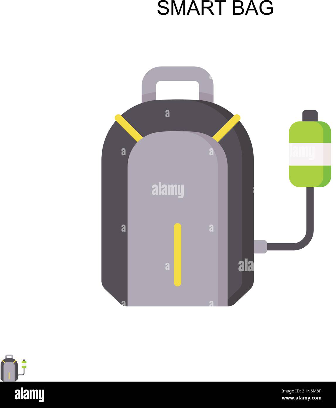 Smart Bag einfaches Vektor-Symbol. Illustration Symbol Design-Vorlage für Web mobile UI-Element. Stock Vektor