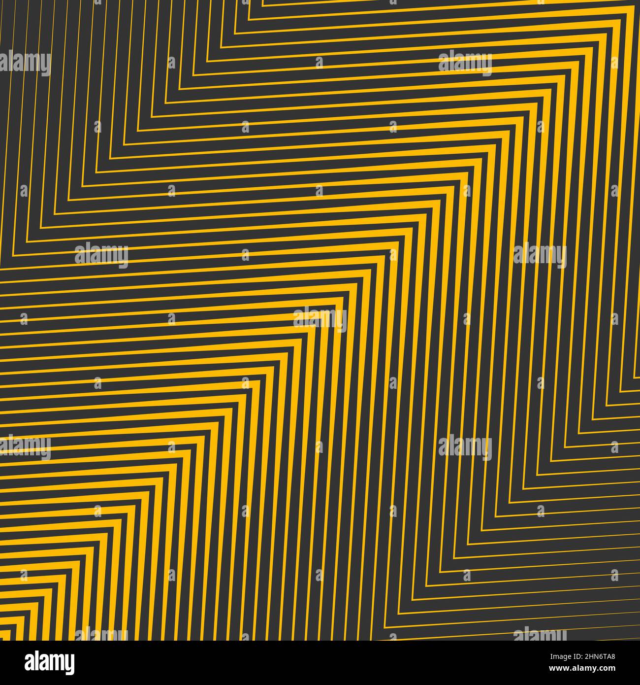 Abstraktes gelbes Zickzackmuster. Vektorgrafik. Geometrische Kunst. Gelber schräg Hintergrund. Moderne, stylische Textur. Design-Element für Web, Drucke Stock Vektor