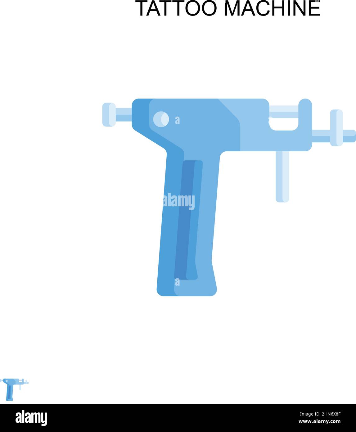 Tattoo Maschine einfache Vektor-Symbol. Illustration Symbol Design-Vorlage für Web mobile UI-Element. Stock Vektor