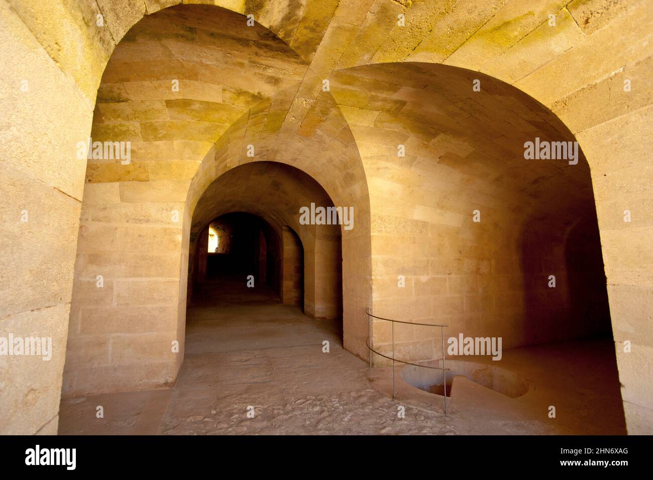 Reducto del Hornabeque. Fortaleza de Isabel II, Siglo XIX Puerto de Mahon. La Mola. Menorca Islas Baleares. Spanien. Stockfoto