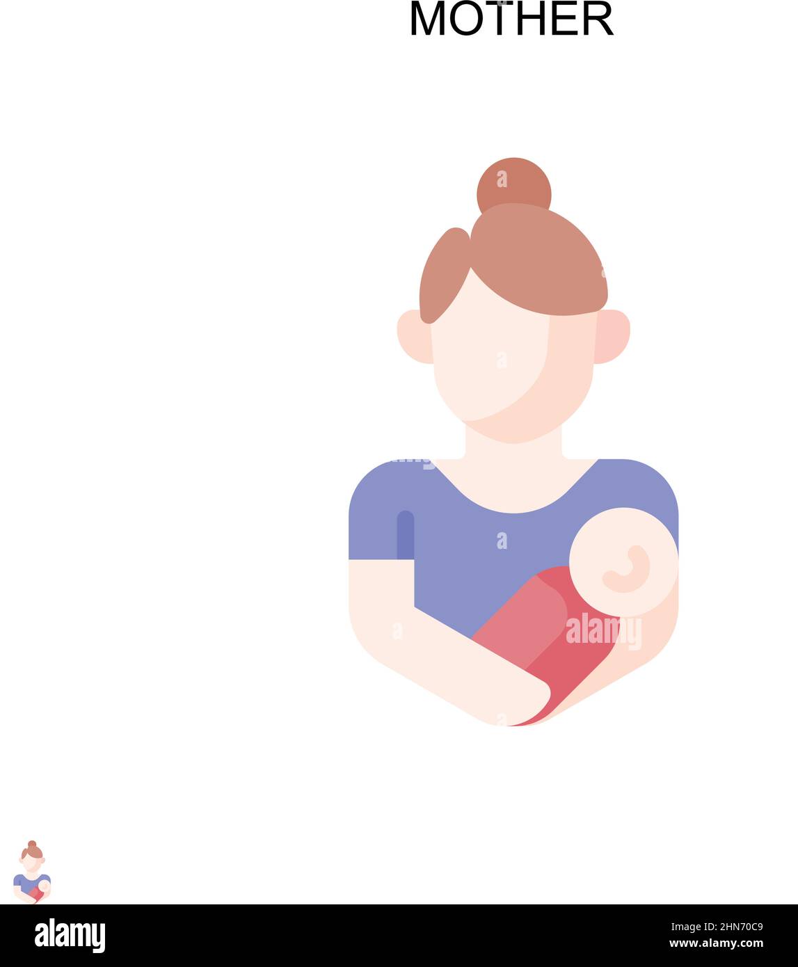 Einfaches Vektor-Symbol der Mutter. Illustration Symbol Design-Vorlage ...