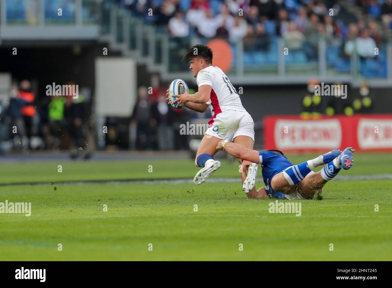 Olimpico-Stadion, Rom, Italien, 13. Februar 2022, Marcus Smith (England) während des Six Nations 2022 - Italien gegen England - Rugby Six Nations-Spiels Stockfoto