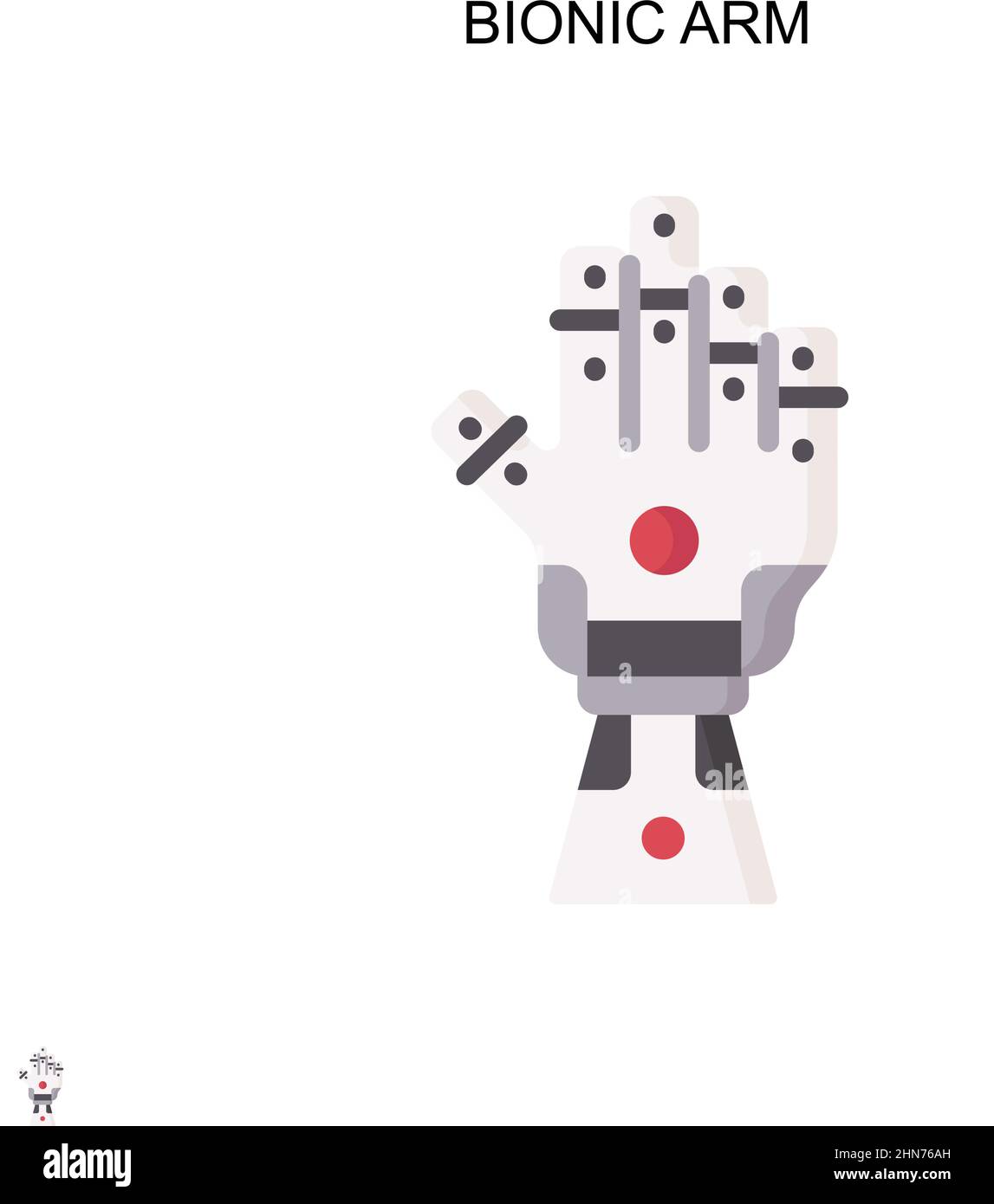Bionic Arm einfaches Vektor-Symbol. Illustration Symbol Design-Vorlage für Web mobile UI-Element. Stock Vektor