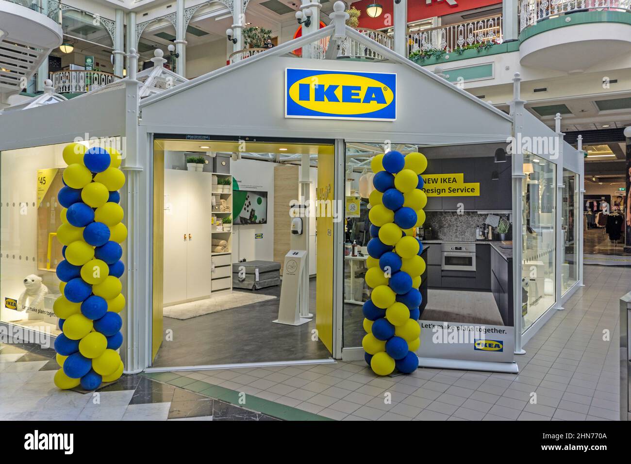 IKEA’s neuer, eigenständiger Design-Service-Store im St. Stephen’s Green Shopping Centre in Dublin, Irland. Stockfoto