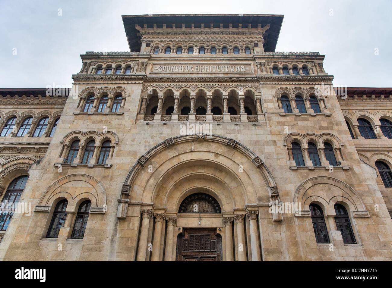 Universität Schule für Architektur Gebäude in Bukarest, Rumänien Stockfoto