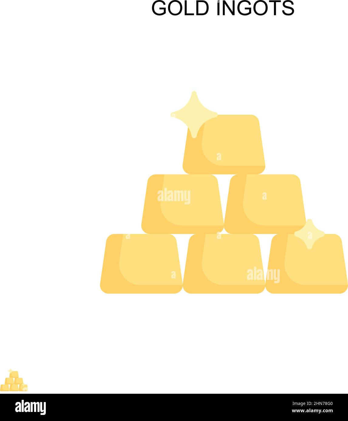 Einfaches Vektorsymbol für Goldbarren. Illustration Symbol Design-Vorlage für Web mobile UI-Element. Stock Vektor
