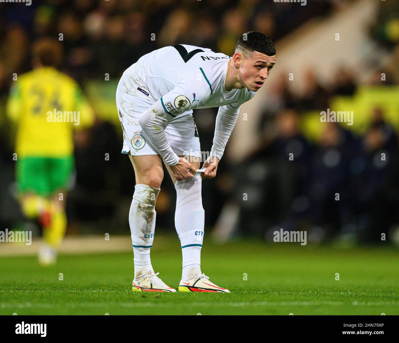 12. Februar 2022 - Norwich City gegen Manchester City - Premier League - Carrow Road Phil Foden während des Spiels in der Carrow Road Bildnachweis : © Mark Pain / Alamy Live News Stockfoto