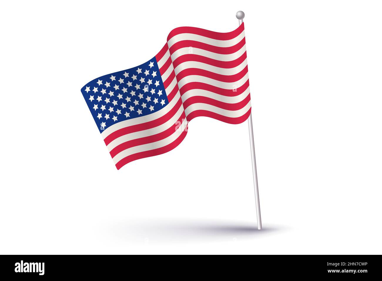 Vector amerikanische Flagge für Memory Day oder Veterans Day. Vintage-Flagge der USA für Memory Day, Veterans Day oder den 4. juli. Stock Vektor