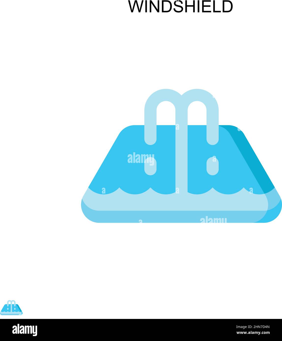 Einfaches Vektorsymbol für Windschutzscheibe. Illustration Symbol Design-Vorlage für Web mobile UI-Element. Stock Vektor