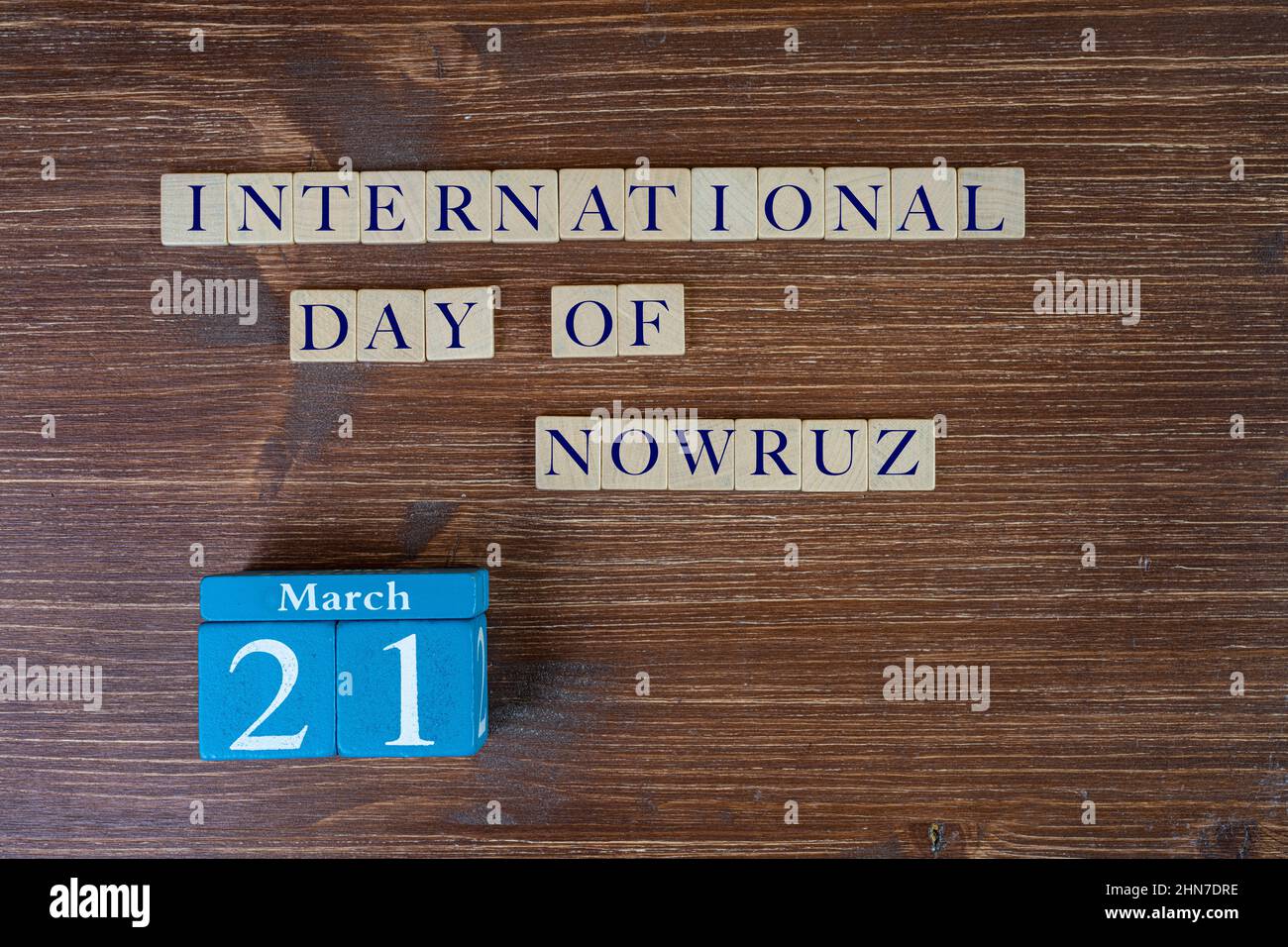 Das Konzept zur Feier des Internationalen Tages von Nowruz am 21. März. Stockfoto