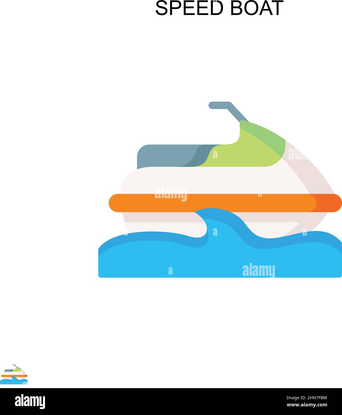 Einfaches Vektorsymbol für Schnellboot. Illustration Symbol Design-Vorlage für Web mobile UI-Element. Stock Vektor