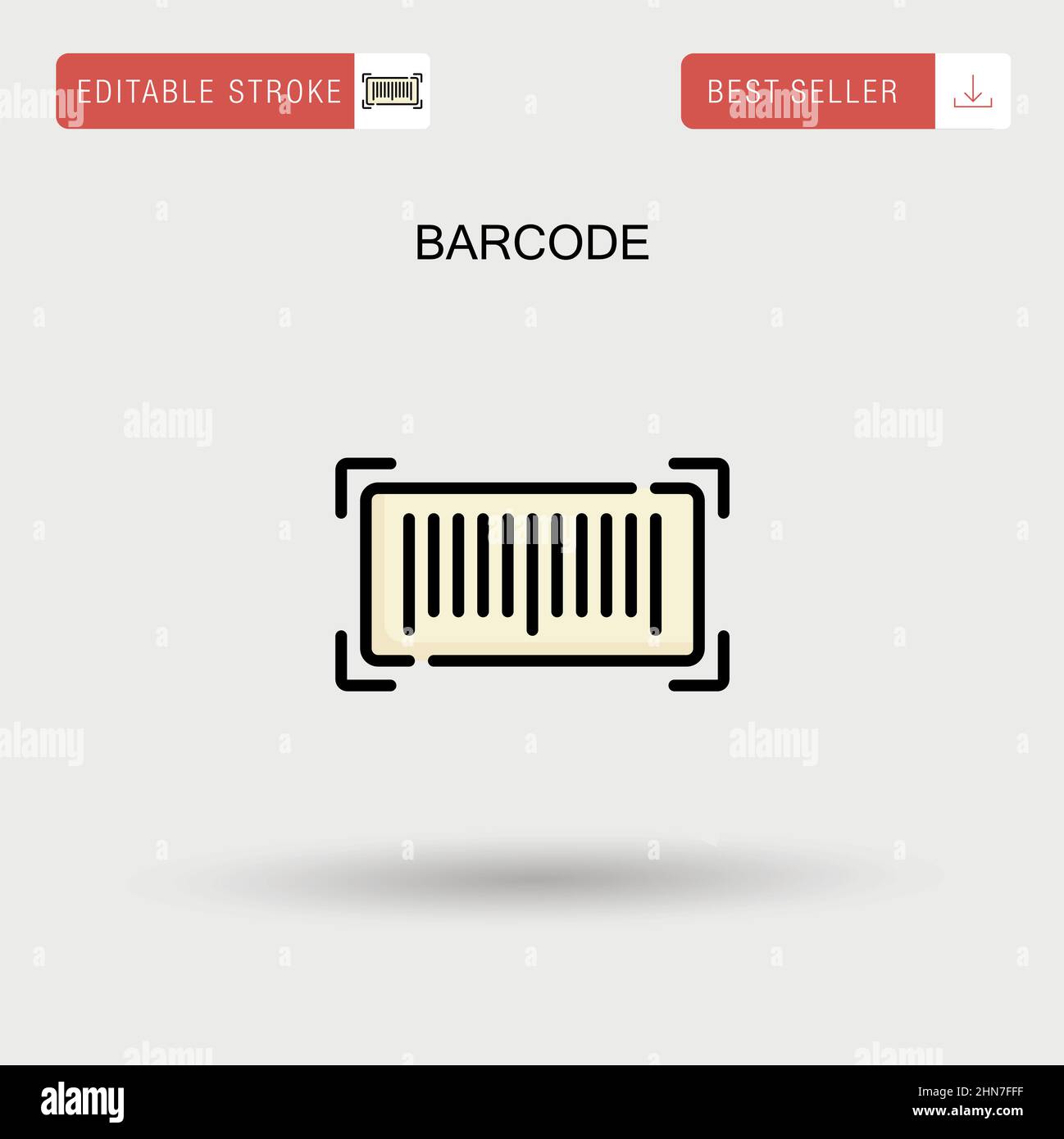 Einfaches Barcode-Vektorsymbol. Stock Vektor