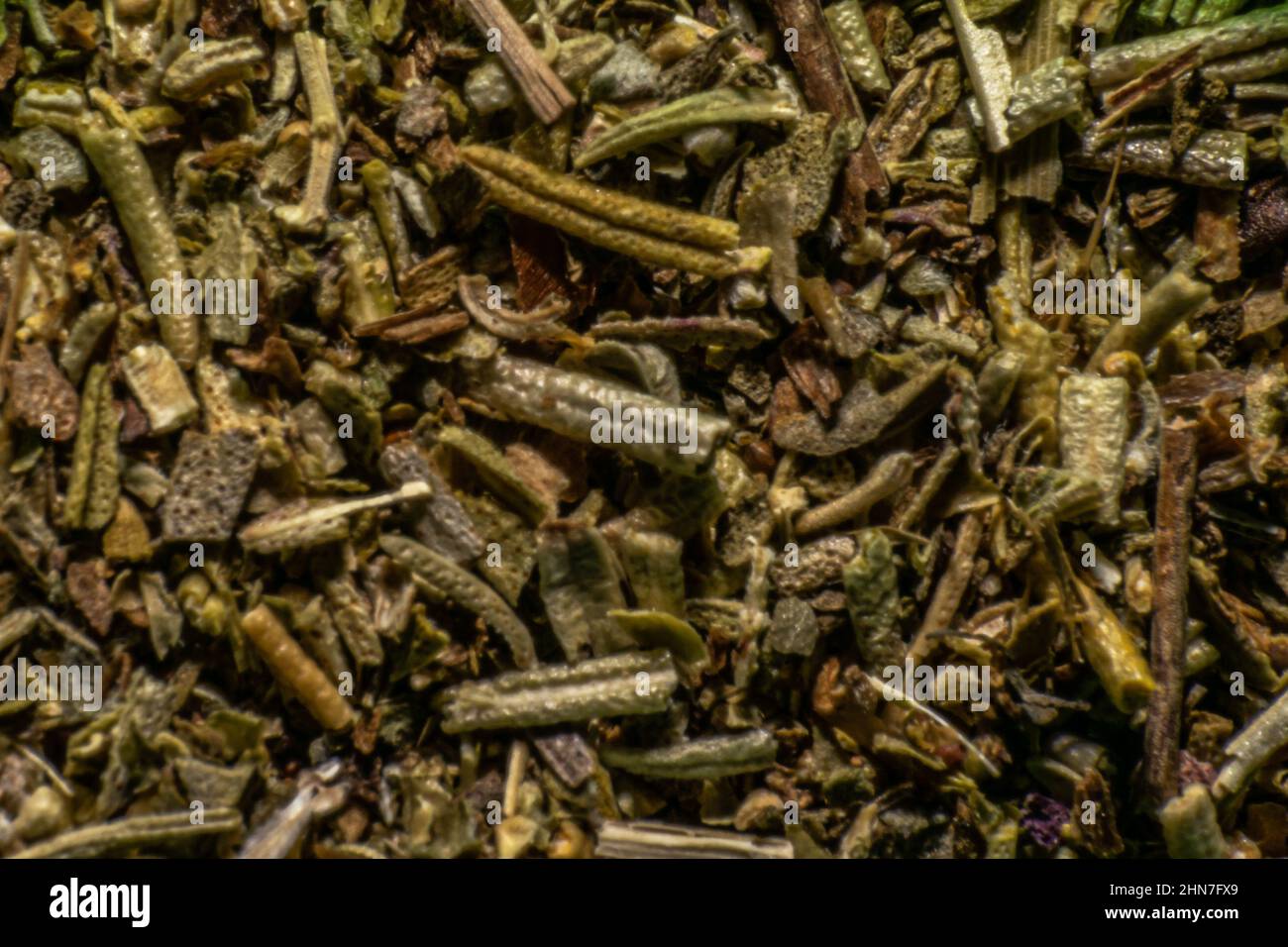 Lebensmittel Gewürze Nahaufnahme Fotografie, Aromen von kulturellen Speisen. Kochen mit Geschmack. Stockfoto