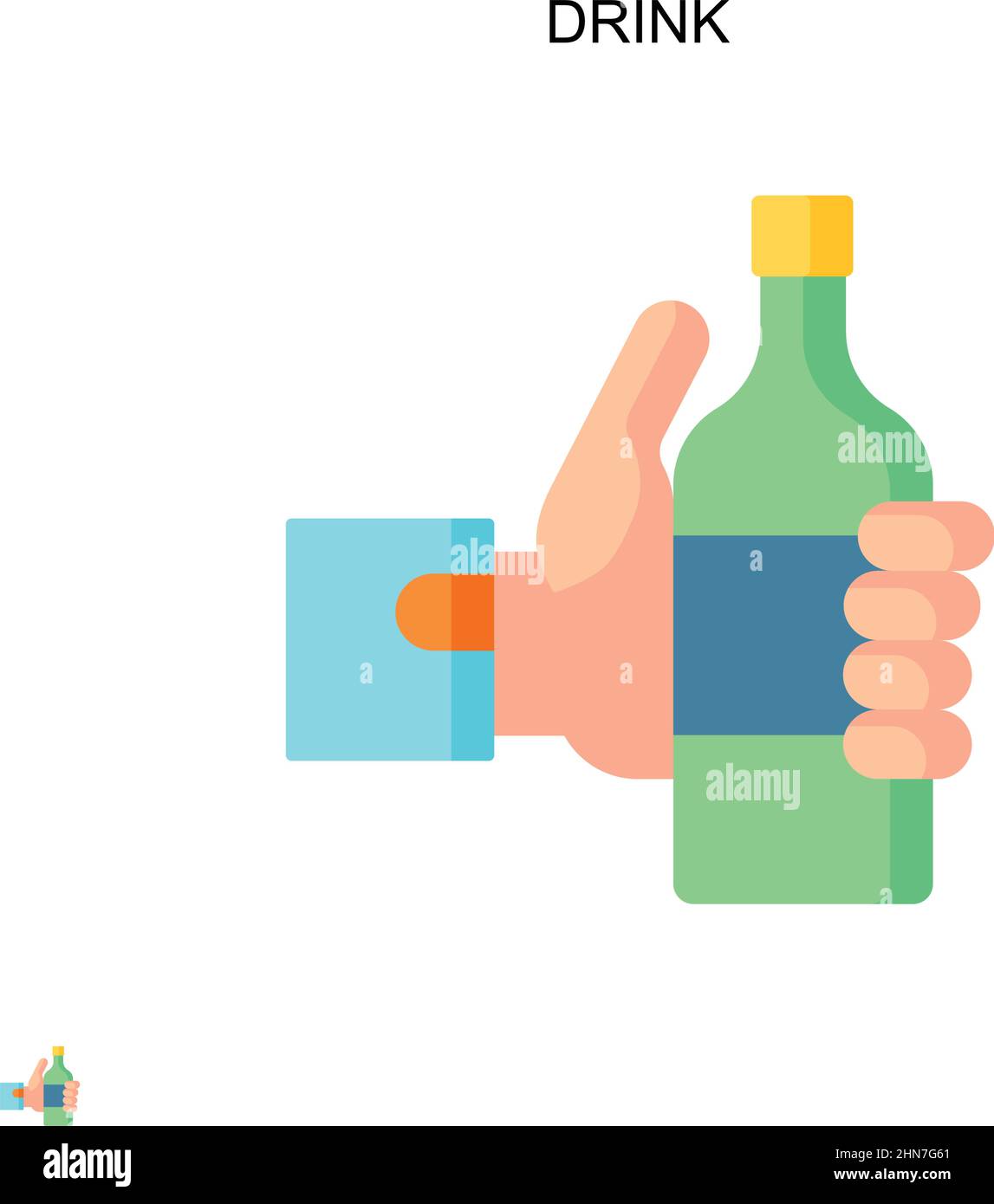 Einfaches Vektorsymbol für Getränke. Illustration Symbol Design-Vorlage für Web mobile UI-Element. Stock Vektor