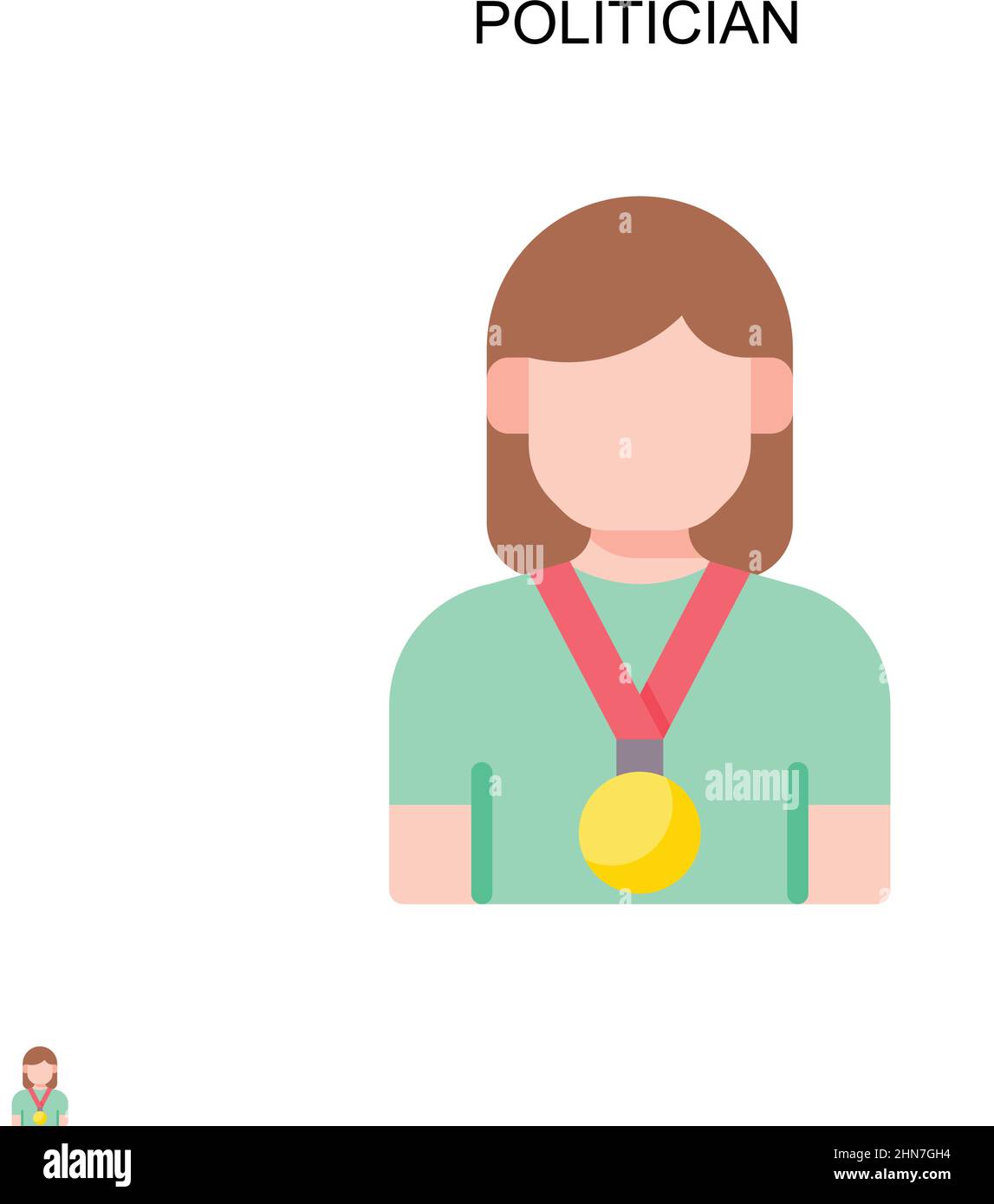 Politiker einfaches Vektor-Symbol. Illustration Symbol Design-Vorlage für Web mobile UI-Element. Stock Vektor Politiker einfaches Vektor-Symbol. Illustration Symbol Design-Vorlage für Web mobile UI-Element. Stock Vektor
