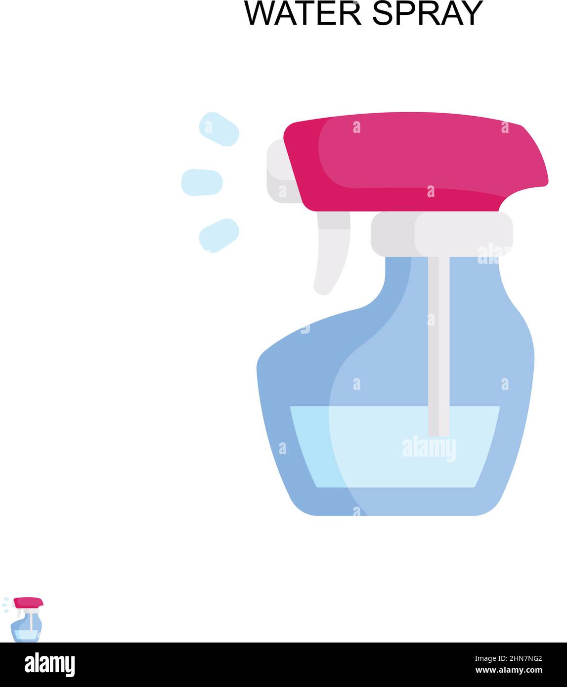 Einfaches Vektorsymbol für Wasserspray. Illustration Symbol Design-Vorlage für Web mobile UI-Element. Stock Vektor