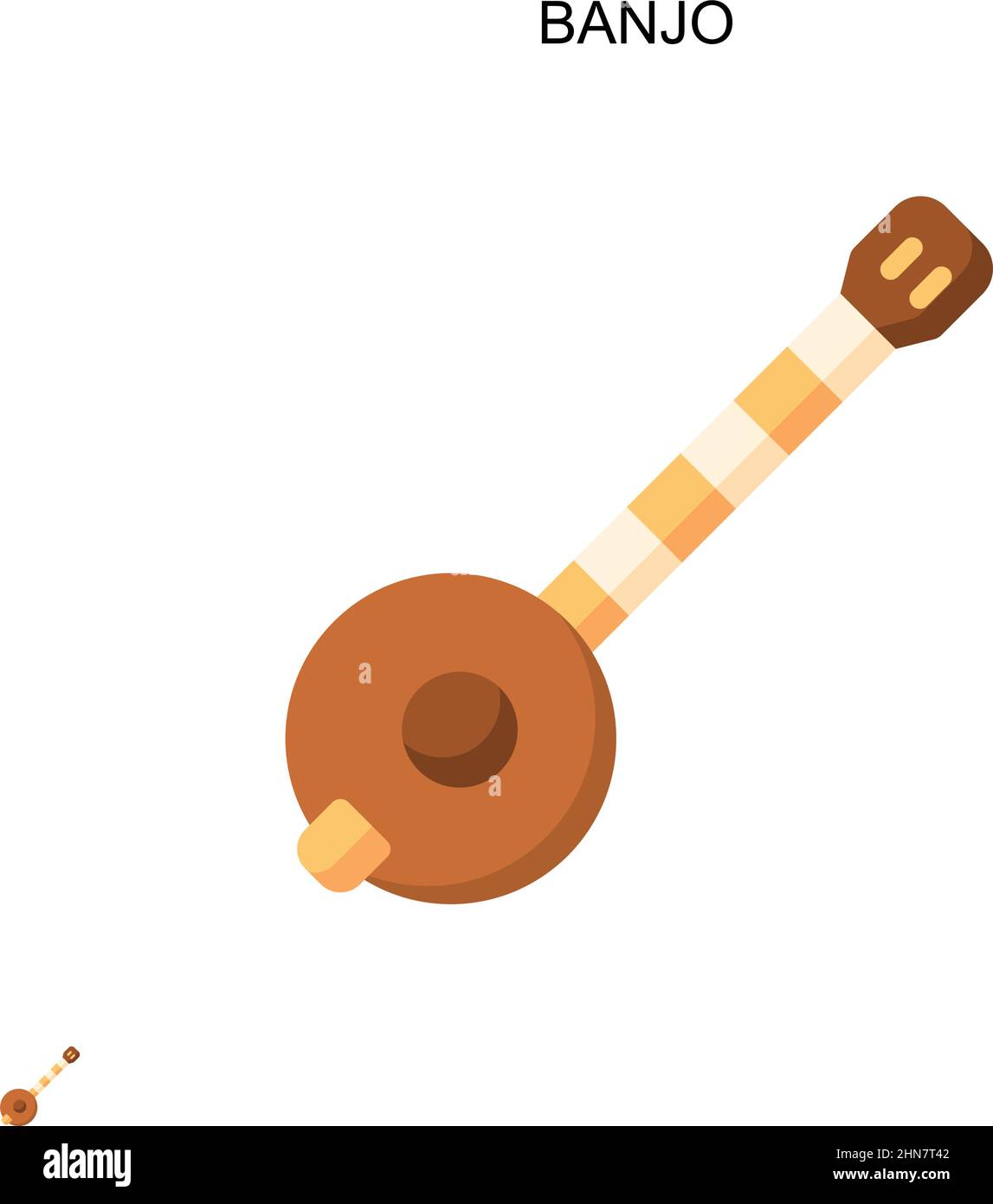 Einfaches Banjo-Vektor-Symbol. Illustration Symbol Design-Vorlage für Web mobile UI-Element. Stock Vektor