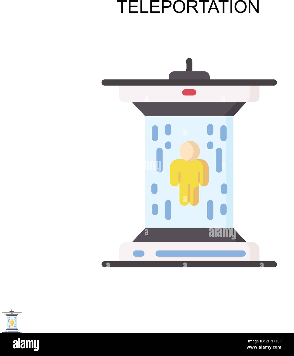 Einfaches Vektor-Symbol für Teleportation. Illustration Symbol Design ...