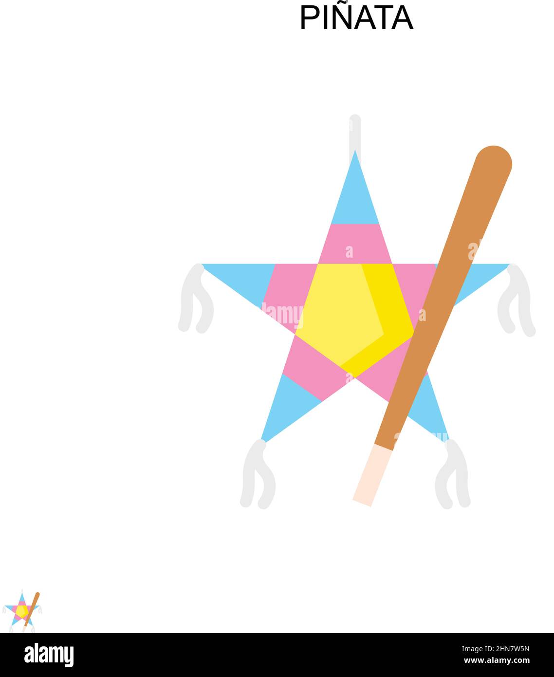 piñata einfaches Vektor-Symbol. Illustration Symbol Design-Vorlage für Web mobile UI-Element. Stock Vektor