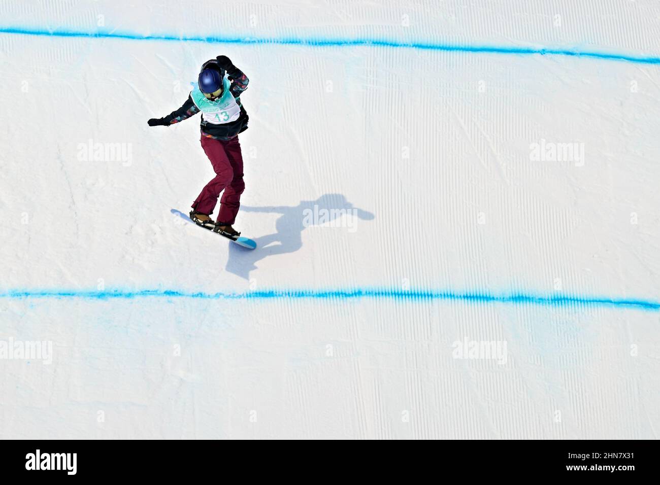 ZHANGJIAKOU, CHINA - 15. FEBRUAR: Melissa Peperkamp aus den Niederlanden tritt am 15. Februar 2022 im Genting Snow Park P & X Stadium in Zhangjiakou, China, beim Big Air Finale während der Olympischen Spiele 2022 in Peking an (Foto von Iris van den Broek/Orange Picics) NOCNSF Stockfoto