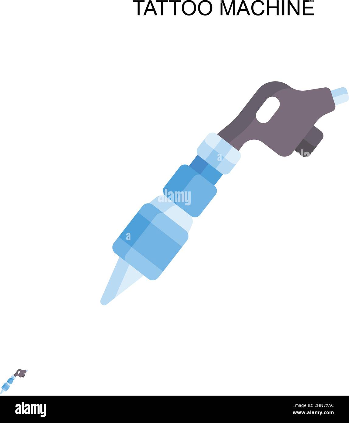 Tattoo Maschine einfache Vektor-Symbol. Illustration Symbol Design-Vorlage für Web mobile UI-Element. Stock Vektor