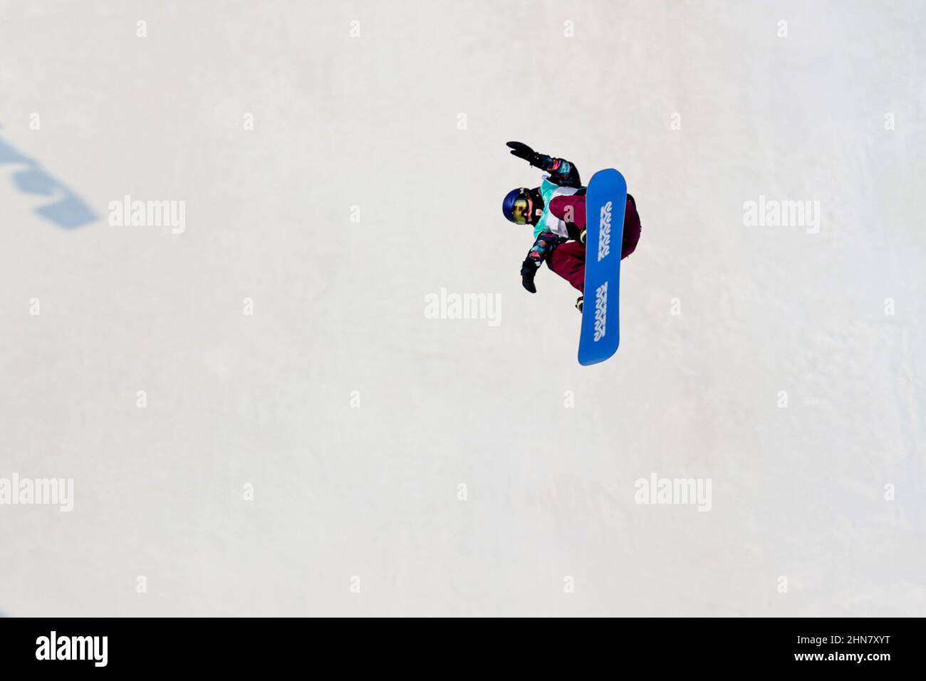 ZHANGJIAKOU, CHINA - 15. FEBRUAR: Melissa Peperkamp aus den Niederlanden tritt am 15. Februar 2022 im Genting Snow Park P & X Stadium in Zhangjiakou, China, beim Big Air Finale während der Olympischen Spiele 2022 in Peking an (Foto von Iris van den Broek/Orange Picics) NOCNSF Stockfoto