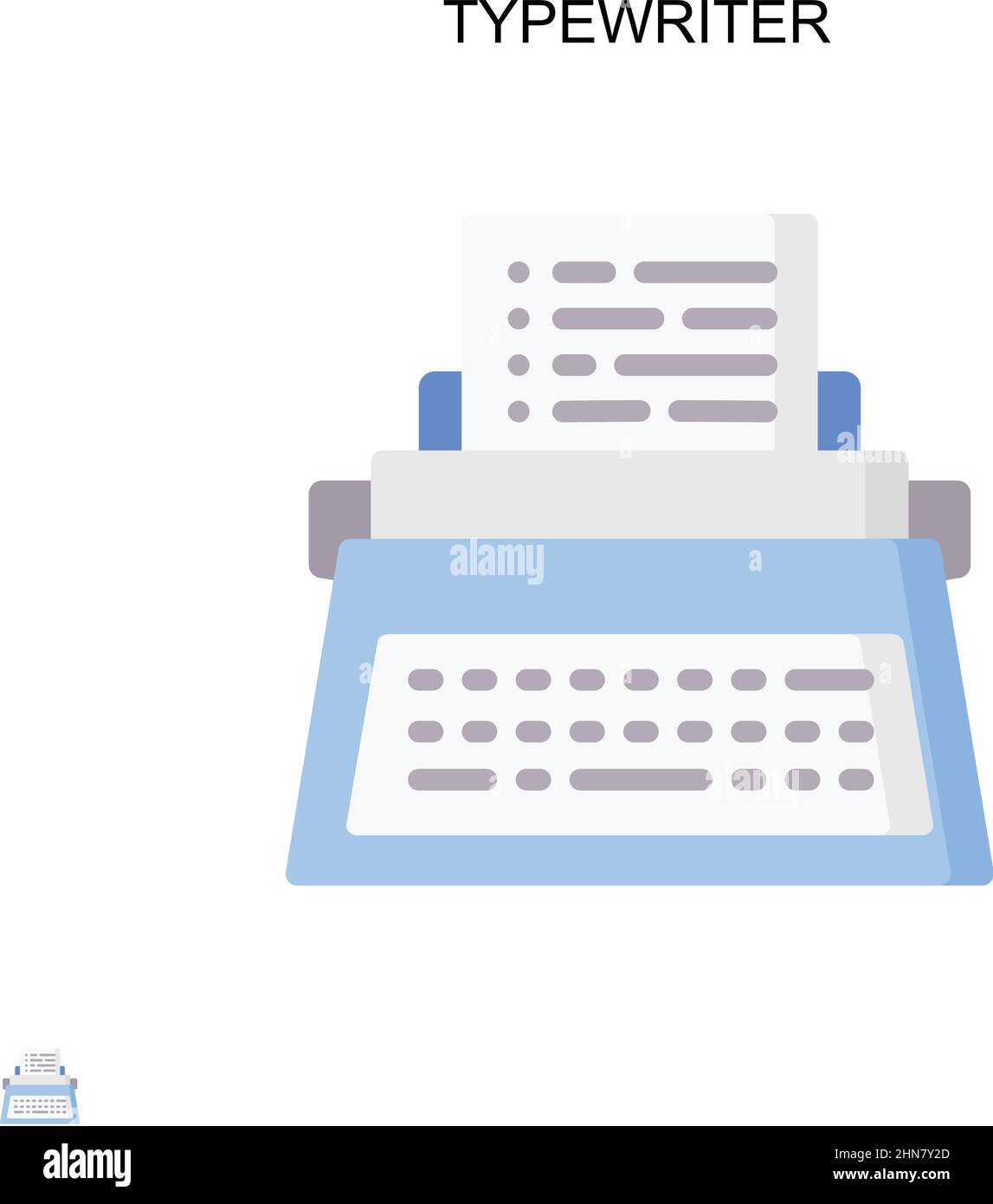 Schreibmaschine einfaches Vektor-Symbol. Illustration Symbol Design-Vorlage für Web mobile UI-Element. Stock Vektor