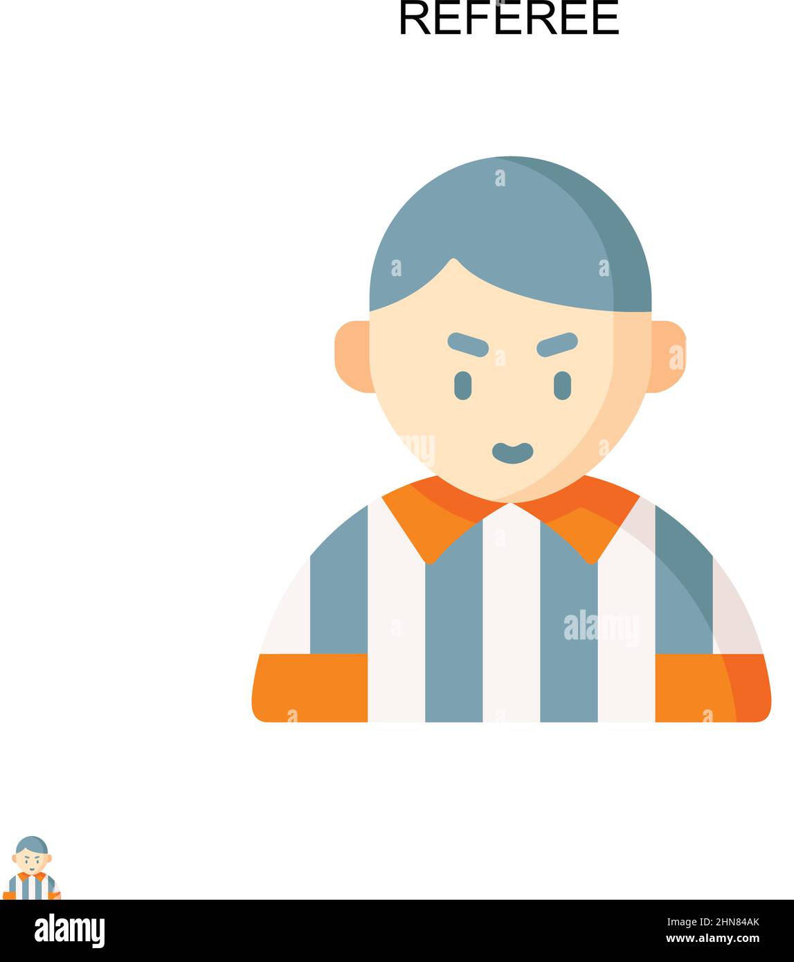 Einfaches Vektorsymbol für Schiedsrichter. Illustration Symbol Design-Vorlage für Web mobile UI-Element. Stock Vektor