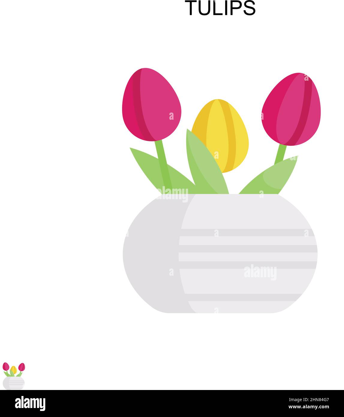 Tulpen einfaches Vektorsymbol. Illustration Symbol Design-Vorlage für Web mobile UI-Element. Stock Vektor