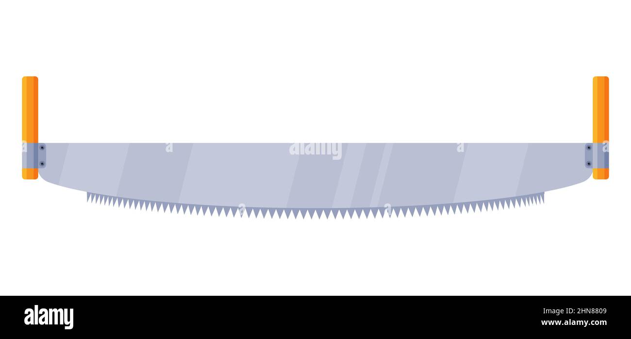 Zwei Mann sah isoliert auf Weiß. Stock Vektor