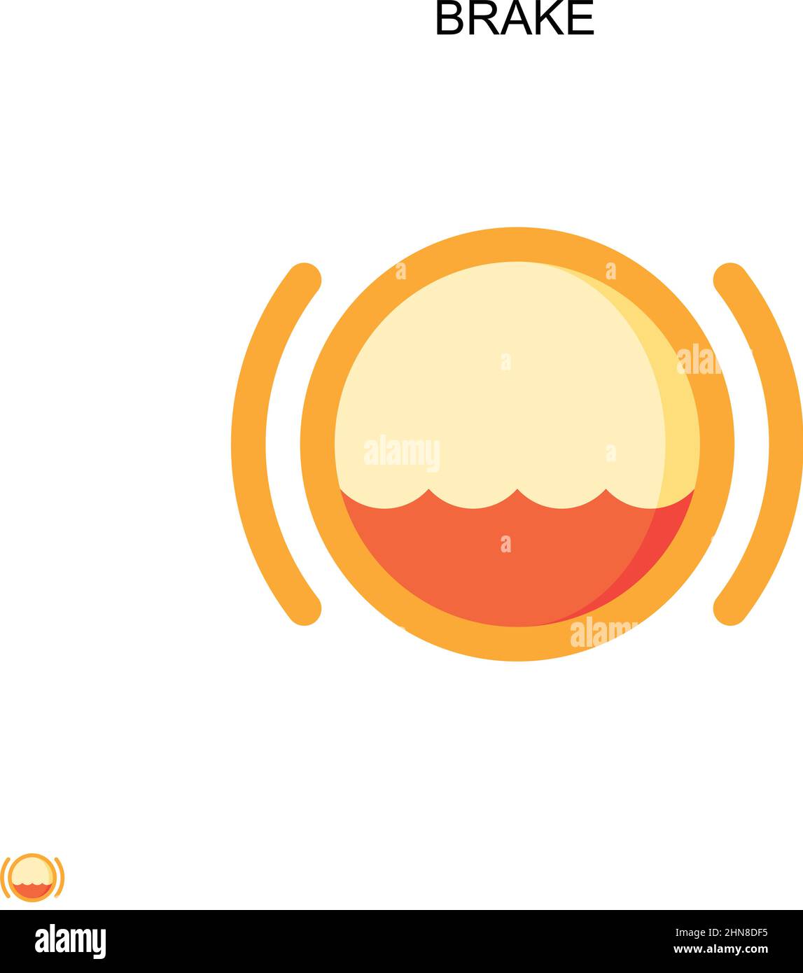 Einfaches Vektorsymbol Bremse. Illustration Symbol Design-Vorlage für Web mobile UI-Element. Stock Vektor