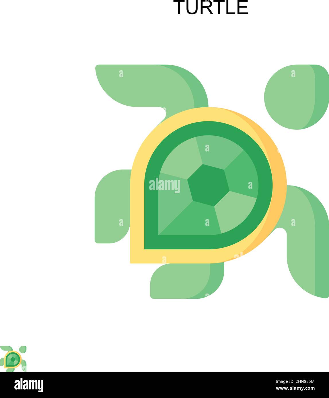 Einfaches Vektorsymbol Schildkröte. Illustration Symbol Design-Vorlage für Web mobile UI-Element. Stock Vektor