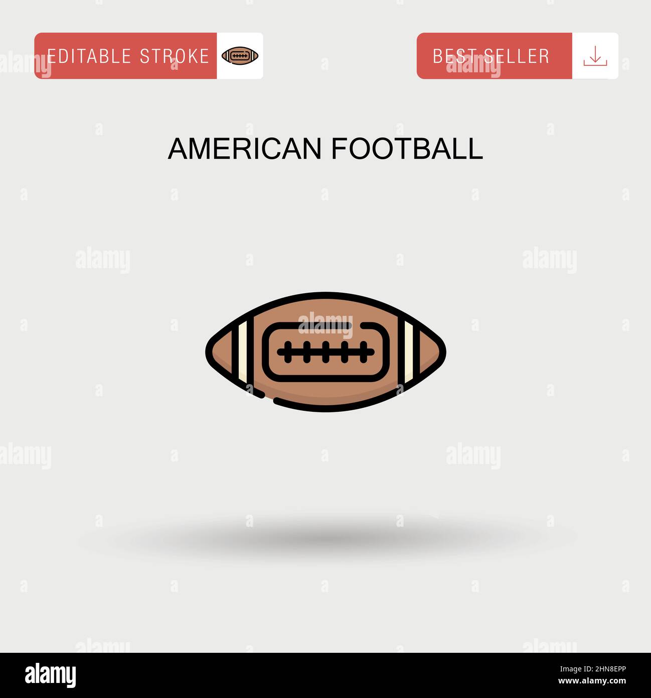 American Football einfaches Vektorsymbol. Stock Vektor