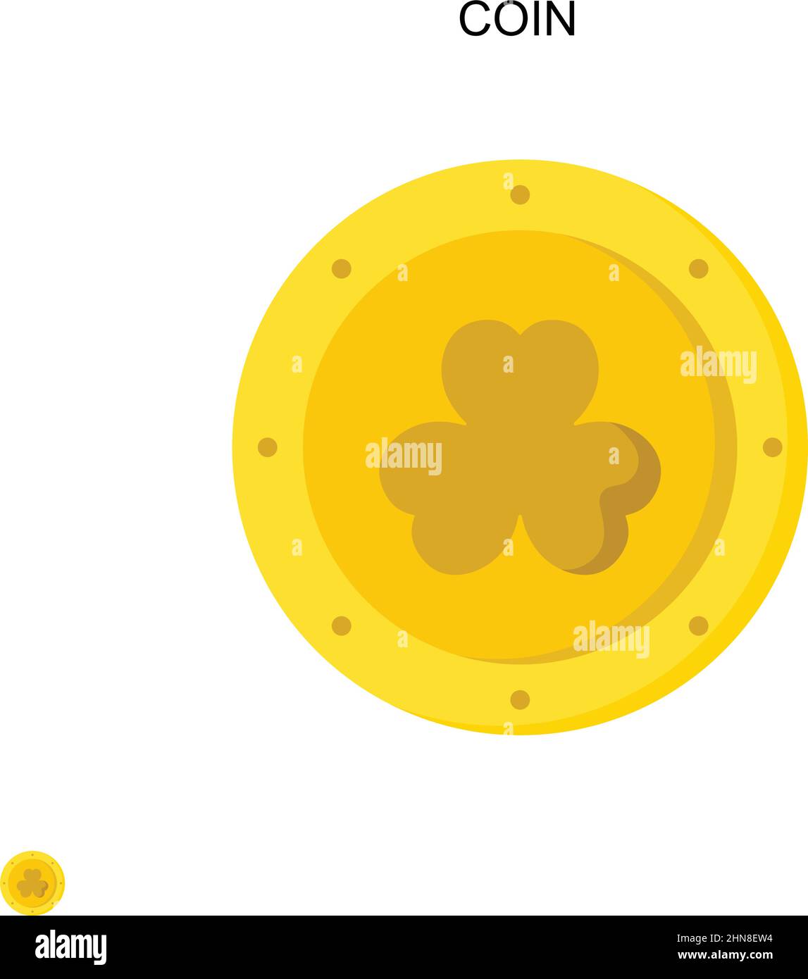 Einfaches Vektor-Symbol für Münzen. Illustration Symbol Design-Vorlage für Web mobile UI-Element. Stock Vektor