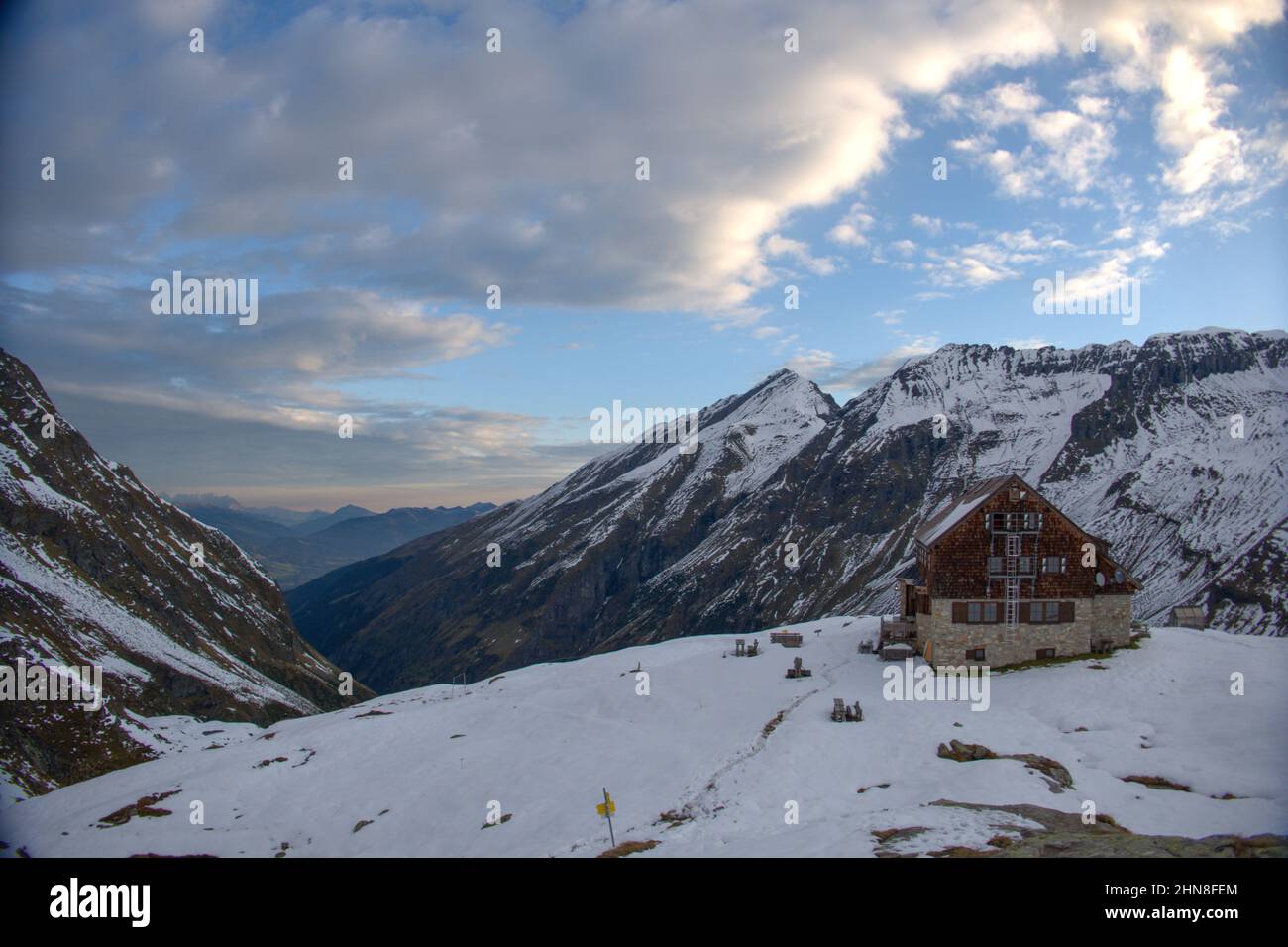 Neue Further Hutte im Nationalpark hohe Tauern in Tirol, Österreich Stockfoto